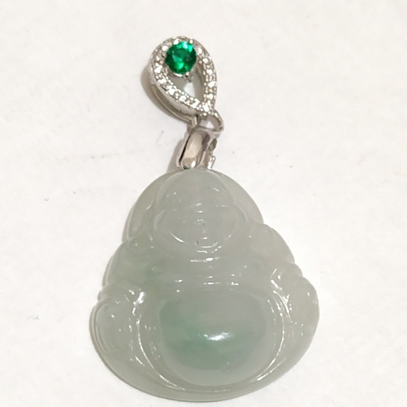 Authentic type A real lucky green jade pendant - Picture 1 of 3